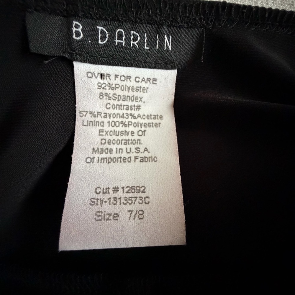 B. Darlin Dress Juniors 7/8 Black Lace Pleated Fit & Flare Party Whimsigoth Prom - Picture 9 of 10